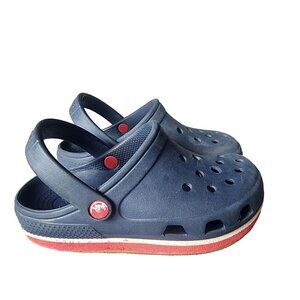 Crocs Retro Classic Clog Gum Sole Navy Blue Red  Size 10 11